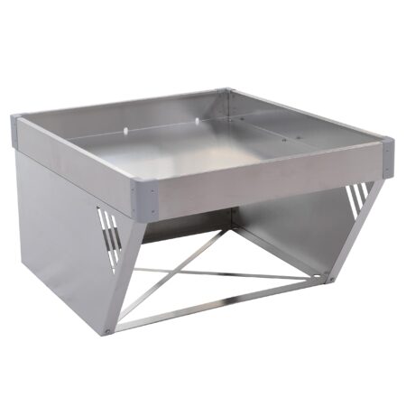 Mähroboter Garage Edelstahl mit Pflanzkasten und Dach 40x60x70 cm