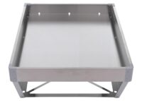 Mähroboter Garage Edelstahl mit Pflanzkasten und Dach 40x60x70 cm