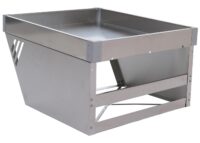 Mähroboter Garage Edelstahl mit Pflanzkasten und Dach 40x60x70 cm