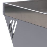 Mähroboter Garage aus Edelstahl mit Pflanzkasten 40x60x70 cm