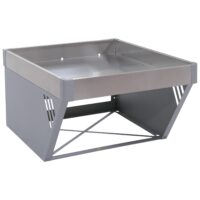 Mähroboter Garage aus Edelstahl mit Pflanzkasten 40x60x70 cm