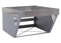 Mähroboter Garage aus Edelstahl mit Pflanzkasten 40x60x70 cm