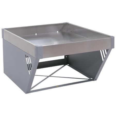 Mähroboter Garage aus Edelstahl mit Pflanzkasten 40x60x70 cm