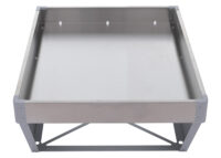 Mähroboter Garage aus Edelstahl mit Pflanzkasten 40x60x70 cm