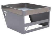 Mähroboter Garage aus Edelstahl mit Pflanzkasten 40x60x70 cm