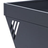 Mähroboter Garage Metall anthrazit mit Pflanzkasten 40x60x70 cm