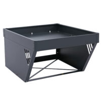 Mähroboter Garage Metall anthrazit mit Pflanzkasten 40x60x70 cm