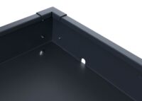 Mähroboter Garage Metall anthrazit mit Pflanzkasten 40x60x70 cm