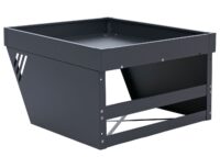 Mähroboter Garage Metall anthrazit mit Pflanzkasten 40x60x70 cm