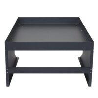 Mähroboter Garage Metall anthrazit mit Pflanzkasten 37x60x70 cm