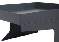 Mähroboter Garage Metall anthrazit mit Pflanzkasten 37x60x70 cm