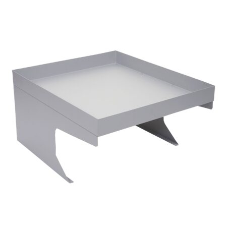 Mähroboter Garage aus Metall grau mit Pflanzkasten 37x60x70 cm