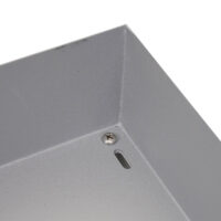 Mähroboter Garage aus Metall grau mit Pflanzkasten 37x60x70 cm