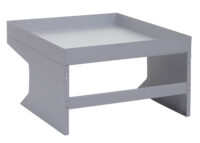 Mähroboter Garage aus Metall grau mit Pflanzkasten 37x60x70 cm