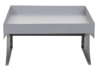 Mähroboter Garage aus Metall grau mit Pflanzkasten 37x60x70 cm