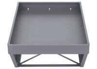 Mähroboter Garage aus Metall mit Pflanzkasten grau 40x60x70 cm