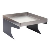 Mähroboter Garage aus Edelstahl mit Pflanzkasten anthrazit