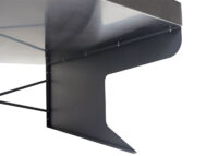 XL Mähroboter Garage mit Pflanzkasten aus Edelstahl anthrazit