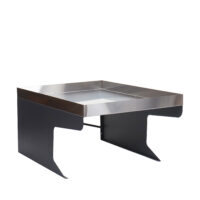 XL Mähroboter Garage mit Pflanzkasten aus Edelstahl anthrazit