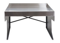 XL Mähroboter Garage mit Pflanzkasten aus Edelstahl anthrazit