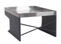 XL Mähroboter Garage mit Pflanzkasten aus Edelstahl anthrazit