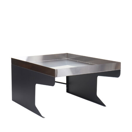 XL Mähroboter Garage mit Pflanzkasten aus Edelstahl anthrazit