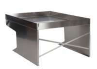 XL Mähroboter Garage aus Edelstahl mit Pflanzkasten wetterfest