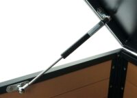 XL Mähroboter Garage Eiche Optik aus WPC und Metall