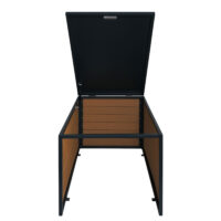 XL Mähroboter Garage Eiche Optik aus WPC und Metall