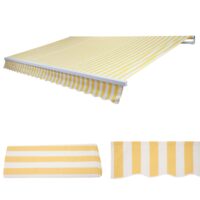 Markisen Ersatzbezug 4,5x3 m Acryl gelb weiß Sonnenschutz