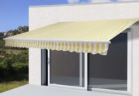 Markisen Ersatzbezug 4x3 m Acryl gelb weiß gestreift Sonnenschutz