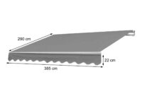 Markisen Ersatzbezug 4x3 m Acryl gelb weiß gestreift Sonnenschutz