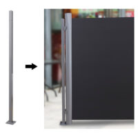 Standpfosten für Markisenkasten als stabiler Markisenständer.