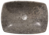 Marmor-Waschbecken Aufsatzwaschbecken Naturstein 15x51x36cm grau