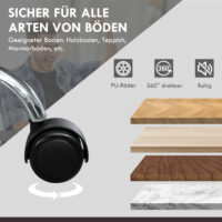 Massage Bürostuhl verstellbar mit Wärme und Fussstütze schwarz