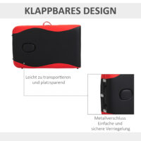 Klappbare Massageliege, höhenverstellbar und aus Aluminium. Ideal für Physiotherapie und Wellness zu Hause oder unterwegs.