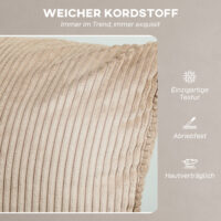 Massagesessel mit Wärmefunktion und Vibration Stoffbezug braun
