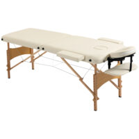 Massagetisch klappbar höhenverstellbar für Spa Holz Kunstleder