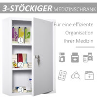 Medizinschrank Hausapotheke Erste-Hilfe-Schrank mit Schloss