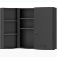 Medizinschrank abschliessbar für Medikamente schwarz