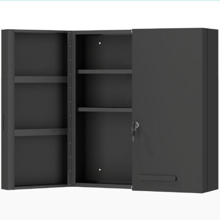 Medizinschrank abschliessbar für Medikamente schwarz
