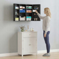 Medizinschrank abschliessbar für Medikamente schwarz