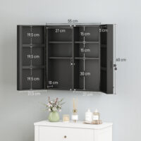 Medizinschrank abschliessbar für Medikamente schwarz