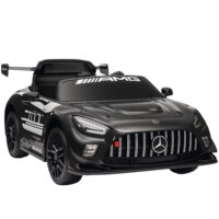 Mercedes Elektroauto für Kinder 12V mit LED Musik und Hupe schwarz