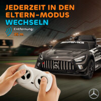 Mercedes Elektroauto für Kinder 12V mit LED Musik und Hupe schwarz
