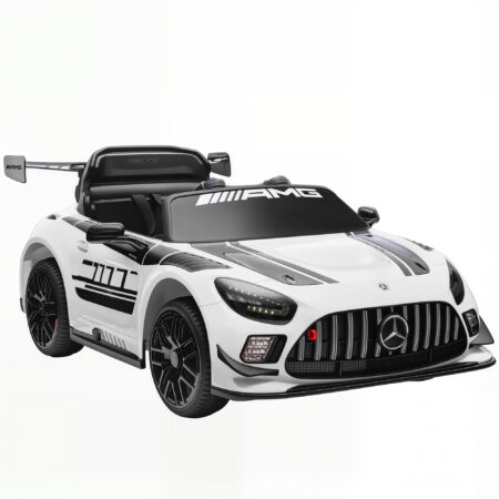 Elektroauto Mercedes für Kinder 12V mit Musik LED-Licht und Hupe weiss