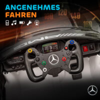Elektroauto Mercedes für Kinder 12V mit Musik LED-Licht und Hupe weiss