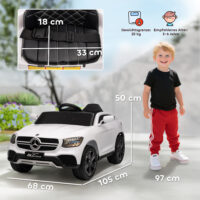 Elektroauto Mercedes-Benz GLC Coupe 12V für Kinder mit Fernbedienung LED und Musik 3-6 Jahre