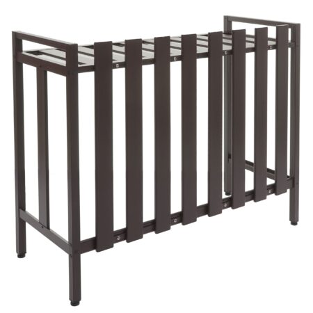 Metall Abdeckung braun für Klimaanlage und Wärmepumpe 80x90x39 cm