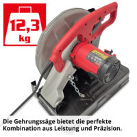 Metall-Kappsäge und Gehrungssäge mit 2600 Watt und 355-mm-Scheibe
